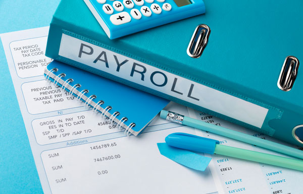 high-angle-payroll-concept